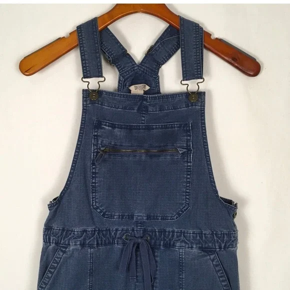 Duluth Trading Co Women's Denim Overalls Drawstring Waist Size S Cottagecore - Picture 2 of 7